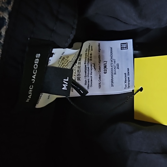 MARC JACOBS THE WASHED MONOGRAM DENIM BUCKET HAT SIZE 62(M/L) - Picture 14 of 15